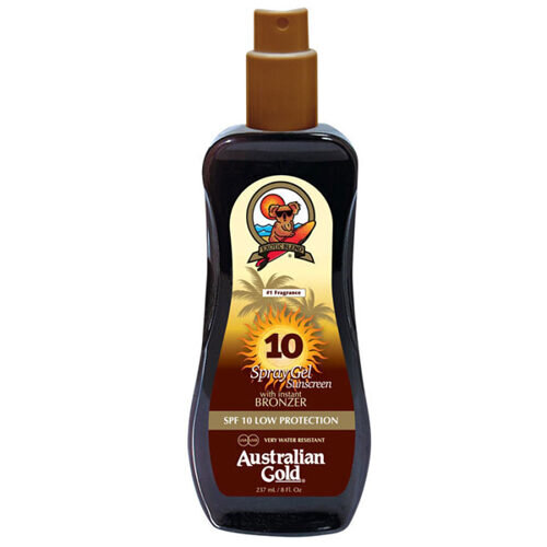 Australian Gold SPF 10 Spray Gel mit Bronzer 240 ml